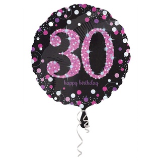 Amscan Adult Pink Celebration 30th Birthday Standard Foil Balloon