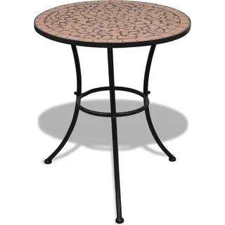 Bistrotisch Terrakotta-Rot 60 cm Mosaik