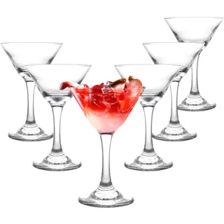 ZOFUN 6-teiliges klassisches Martini Gläser, 120ml Martinigläser, Kristall-Cocktailgläser, perfekt für Bar, Margarita, Whiskey, Gin, Tequila, Bar, Party