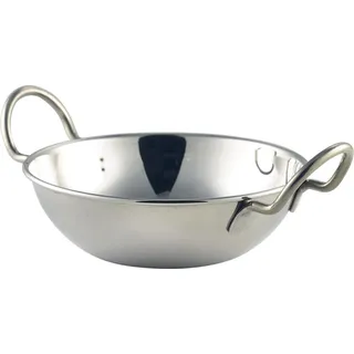 GENWARE Schale mit Griffen Edelstahl, Inhalt: 0,57 Liter, Höhe: 50 mm