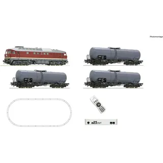 Roco 5110002 H0 z21start Digitalset: Diesellokomotive BR 132 mit Kesselwagenzug der DR