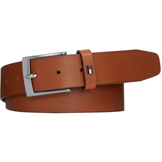 Tommy Hilfiger Herren Gürtel Adan 3,5 cm Ledergürtel, Braun (Cognac), 80