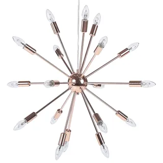 Beliani Hängeleuchte Kupfer 18-flammig MAGUSE