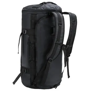 MIER Reisetasche große Sporttasche Wasserabweisend Sportrucksack mit Schuhfach umwandelbar in Rucksack, Schwarz, 60L