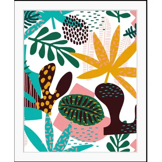 queence Bild »Sophie« Blätter   Kunst   Pflanzen   Pflanzenbilder HD Premium Poster-Druck inkl. Holzrahmen, bunt