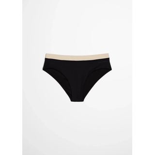 Bikini-Hose MARC O'POLO "Contrast Color Binding", Damen, Gr. S, N-Gr, schwarz, Obermaterial: 84% Polyamid, 16% Elasthan, Badehosen Bikini-Hose