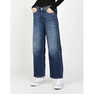GANG Weite Jeans »94CARLOTTA« weiter Fit im bodenlangen Palazzo-Style, blau