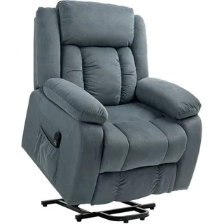 Homcom Fernsehsessel mit Aufstehhilfe Polyester 92 x 105 x 94 cm Grau elektrisch