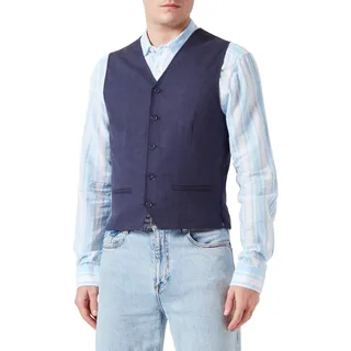 JACK&JONES Herren JPRRIVIERA Linen Waistcoat Anzugweste, Dark Navy/Fit:Slim FIT, 48