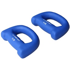 ziyud Set von 2 Hand geformte Neopren Workout Jogging Walking Cardio Hanteln Paar, 5LB (Blue)