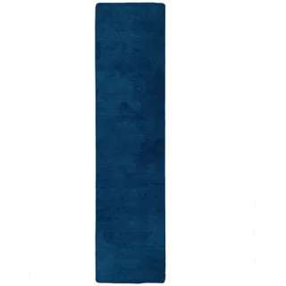 Snapstyle Trend Velours Läufer Teppich Joy , Dunkelblau , Textil , 80x160 cm , Teppiche und Böden, Teppiche, Teppichläufer, Läufer