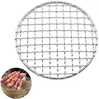 AMJKEJI Grillrost Rund Edelstahl Grillnetz 15cm Durchmesser Rund Grillrost für Indoor Outdoor Camping Picnic BBQ Grill, Kuchenkühlregal, Brot Trockennetz