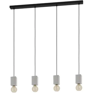 EGLO Prestwick 4-flg. 93 cm rund grau schwarz