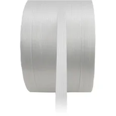 Verpackungs-Kraftband weiß 25mm/500m verleimt, Kern 76, 9500 N