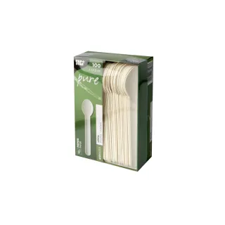 Papstar Löffel Pure Papier weiá, 155 mm, 100 Stück