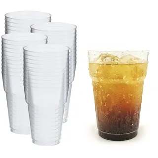 Silverkitchen 40x Bierbecher 200ml - wiederverwendbare Partybecher Cocktailbecher Mehrwegbecher aus Hartplastik Mehrwegtrinkgläser Made In Germany