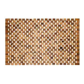 PANA PANA®eco Badematte Holz • Fußmatte 100% Akazienholz • Badvorleger Holz rutschfest • Holzmatte aus Echtholz • Badteppich Holz • Saunamatte • Holzvorleger • 1er und 2er Packs • verschiedene Größen