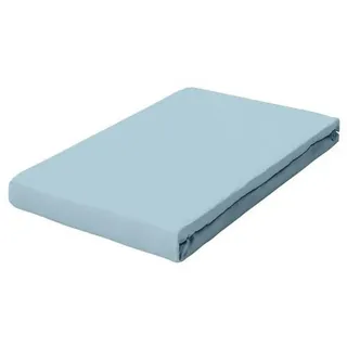 Schlafgut Boxspring-Spannleintuch , Hellblau , Textil , 180-200x200-220 cm , Textiles Vertrauen - Oeko-Tex®, Hohenstein, AZO-frei, Oeko-Tex® Made IN Green , Rundumgummi, bügelfrei, keine Sondergrößen, weich und anschmiegsam, perfekter Sitz , Heimtextilien, Bettwäsche & Leintücher, Leintücher, Spannleintücher Boxspringbett