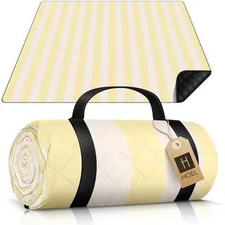 HOEL Picknickdecke 200x200 cm wasserabweisend + isoliert - Strandmatte gepolstert XXL - Picknickdecken - Outdoor Stranddecke für Picknick Camping Strand - Picnic Blanket