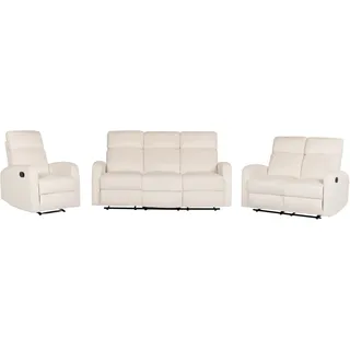 Beliani 6-Sitzer-Sofa, Weiß, Textil, 73x73x180 cm, Wohnzimmer, Sofas - Couches, Sitzgarnituren