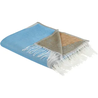 Beliani Decke, Hellblau, Textil, 130x170 cm Blau