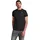 Ribbed Kurzarm-T-Shirt schwarz L
