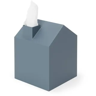 Umbra Kosmetiktücherbox – Moderner und Dekorativer Taschentuchspender für Badezimmer, Büro, Schlafzimmer und Mehr, Schieferblau, 13x17x13 cm