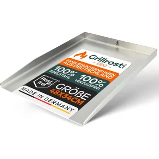 Edelstahl Grillplatte | Plancha 48x34cm - passend für Genesis II & Broil King Imperial/Regal | 4mm Massiv