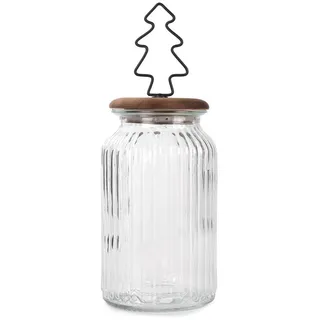 Baden Keksdose Glas mit Tannenbaum Deckel 28 cm