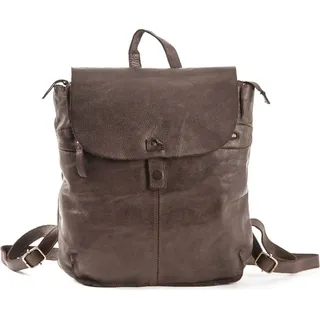 HAROLD'S Leder Freizeitrucksack Rucksack Submarine City Backpack Brown dunkelbraun - Dunkelbraun