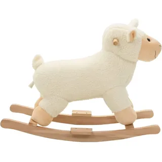 vidaXL Schaukeltier Schaf Plüsch 78x34x58 cm Weiß - Weiß