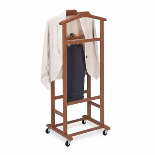Relaxdays Herrendiener Premium-Bambus 107 x 47 x 37 cm Braun