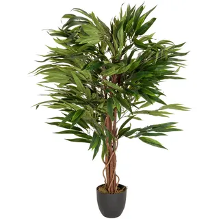 Mid.you Kunstpflanze , Grün , Kunststoff , 85x130x85 cm , inkl. Topf, Real-Touch-Oberfläche , Dekoration, Blumen & Blumentöpfe, Kunstpflanzen