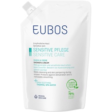 Eubos | Dusch & Creme Nachfüllbeutel | 400ml | für normale bis trockene Haut | Hautverträglichkeit dermatologisch bestätigt