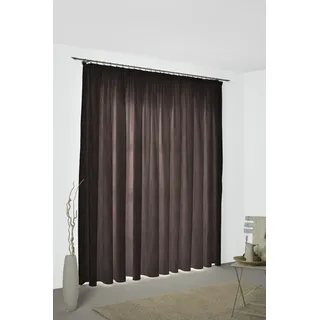 Vorhang WIRTH "RICCIA" Gr. 3, lila (braun, lila), B:132cm H:220cm, Jacquard, Obermaterial: 75% Polyester, 25% Baumwolle, Gardinen, Vorhang