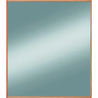 Novel Wandspiegel , Eichefarben , Holz, Glas , Eiche , furniert , rechteckig , 70x82x3 cm , Goldenes M, Made in Germany, DGM-Klimapakt , in verschiedenen Größen erhältlich, senkrecht montierbar , Spiegel, Wandspiegel