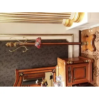 Garderoben Kleiderständer Ständer Hänge Luxus Klassischer Holz Diele Garderobe - Braun