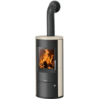 Justus | Kaminofen | Austin 7 | 7 kW | Stahl Schwarz, Kalkstein Cream
