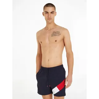 Tommy Hilfiger Herren Badehose SF Medium Drawstring Lang, Blau (Desert Sky), M