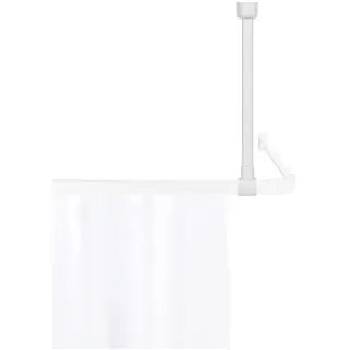 WENKO Duschstangen-Deckenhalter »Modell Era« Deckenstütze aus Aluminium für Winkelschiene Era, 57 cm, weiß
