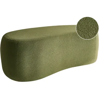 Beliani Pouf, BAYARD Bouclé Grün,