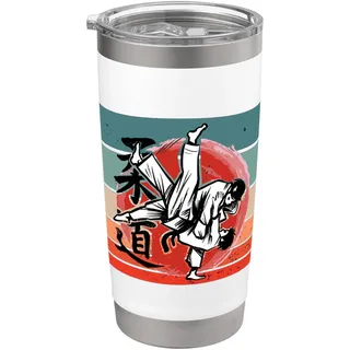 Judo Kampfkunst, japanische Kultur, Judokas, Judo-Wurfsport Doppelwandiger Edelstahl-Thermobecher
