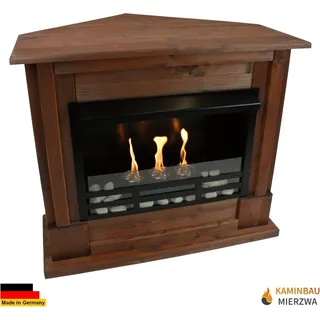 Gelkamin Ethanolkamin Kaminofen Eckkamin Rafael Premium Royal - Nussbaum - Braun