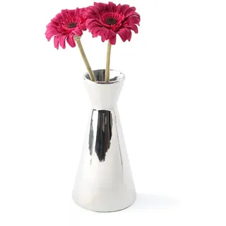 Blumenvase 18 cm ''X-Form'' silber (**)