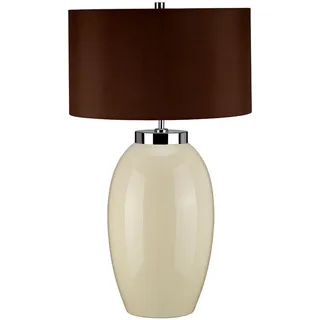 Tischlampe THALIE Braun Porzellan Ø42cm h:70cm Wohnzimmer Schlafzimmer lampe