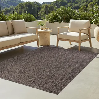 Tapiso Teppich YUCANA Outdoor Braun Balkon UV-beständig 180 x 250 cm - Braun