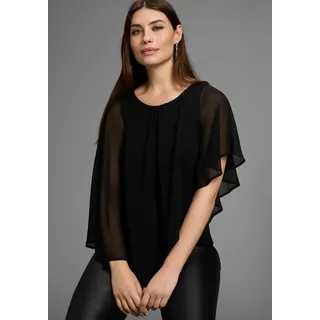 Laura Scott Chiffonbluse für festliche Anlässe, schwarz