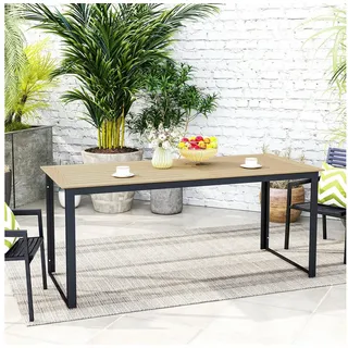 Outsunny Gartentisch 175 x 78 x 75 cm Schwarz/Gelb