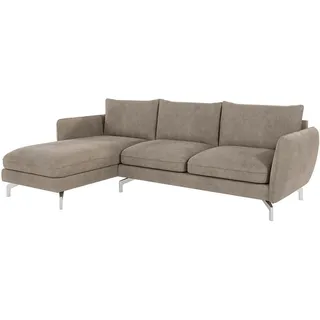 S-Style Möbel Ecksofa Elou Dunkelbeige Microfaser , Holz, Textil , Echtholz,Buche, Birke , Füllung: Silikon,Schaumstoff , Eckteil, L-Form, Ottomane links,L-Form , 261x167 cm , Blauer Engel, FSC Mix, Oeko-Tex®, Hergestellt in Europa , Wohnzimmer, Sofas & Couches, Wohnlandschaften, Ecksofas
