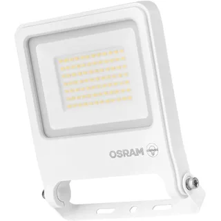 LED Außenstrahler Glas Alu Weiß OSRAM 3000K IP65 B:17.2cm Hof Außen Spot Garten